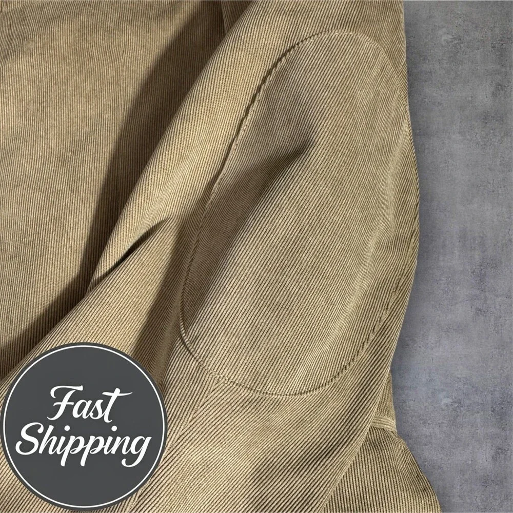 JOSEPH ABBOUD Men's 46R XXL Tan Corduroy Blazer Sport Coat 2-Button Jacket
